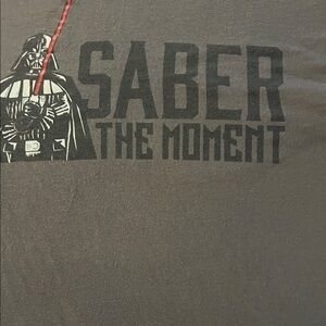 Disney Black Short‑Sleeve Men's Tee with Red Lightsaber Graphic